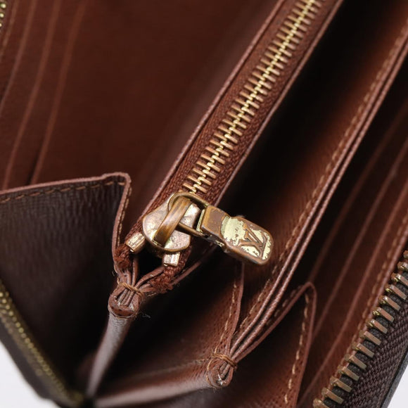 LOUIS VUITTON Monogram Zippy Wallet Long Wallet M60017 LV Auth 201556A