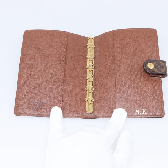 LOUIS VUITTON Monogram Agenda PM Day Planner Cover R20005 LV Auth 201557