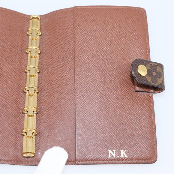 LOUIS VUITTON Monogram Agenda PM Day Planner Cover R20005 LV Auth 201557