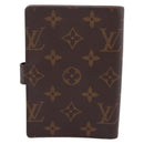 LOUIS VUITTON Monogram Agenda PM Day Planner Cover R20005 LV Auth 201557-3