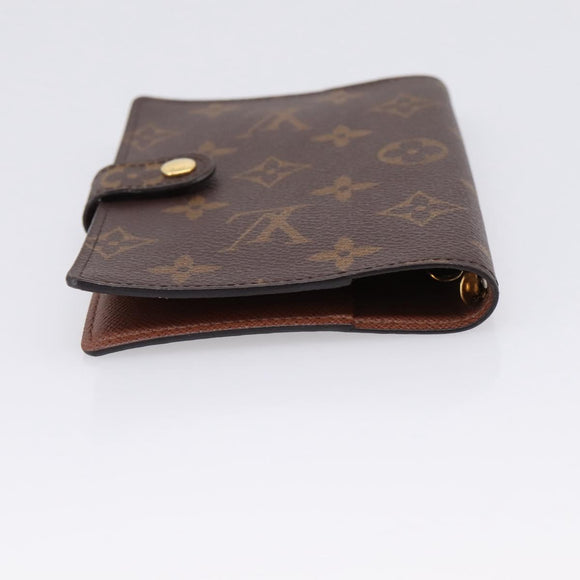 LOUIS VUITTON Monogram Agenda PM Day Planner Cover R20005 LV Auth 201557