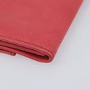 Salvatore Ferragamo Gancini Long Wallet Leather Pink Silver Auth 201562A-16