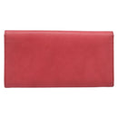 Salvatore Ferragamo Gancini Long Wallet Leather Pink Silver Auth 201562A-2