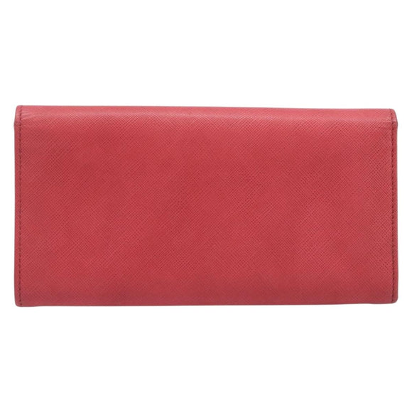 Salvatore Ferragamo Gancini Long Wallet Leather Pink Silver Auth 201562A