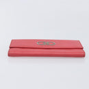 Salvatore Ferragamo Gancini Long Wallet Leather Pink Silver Auth 201562A-6