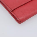 Salvatore Ferragamo Gancini Long Wallet Leather Pink Silver Auth 201562A-14