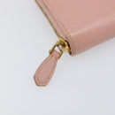 PRADA Long Wallet Safiano Leather Pink Gold Auth 201563A-7
