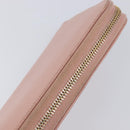 PRADA Long Wallet Safiano Leather Pink Gold Auth 201563A-8