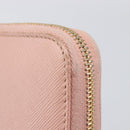 PRADA Long Wallet Safiano Leather Pink Gold Auth 201563A-9