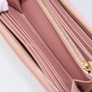 PRADA Long Wallet Safiano Leather Pink Gold Auth 201563A-21