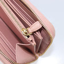 PRADA Long Wallet Safiano Leather Pink Gold Auth 201563A-22