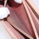 PRADA Long Wallet Safiano Leather Pink Gold Auth 201563A-11