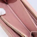 PRADA Long Wallet Safiano Leather Pink Gold Auth 201563A-23