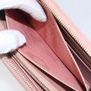 PRADA Long Wallet Safiano Leather Pink Gold Auth 201563A-24
