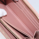 PRADA Long Wallet Safiano Leather Pink Gold Auth 201563A-25