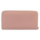 PRADA Long Wallet Safiano Leather Pink Gold Auth 201563A-2