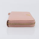 PRADA Long Wallet Safiano Leather Pink Gold Auth 201563A-3