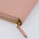 PRADA Long Wallet Safiano Leather Pink Gold Auth 201563A-15