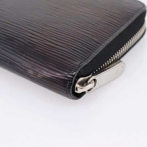 LOUIS VUITTON Epi Zippy Wallet Long Wallet Black M64838 LV Auth 201568A