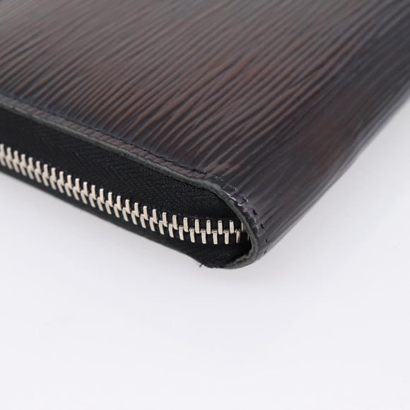 LOUIS VUITTON Epi Zippy Wallet Long Wallet Black M64838 LV Auth 201568A