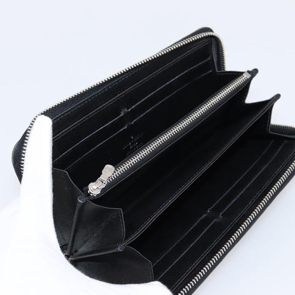 LOUIS VUITTON Epi Zippy Wallet Long Wallet Black M64838 LV Auth 201568A