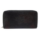 LOUIS VUITTON Epi Zippy Wallet Long Wallet Black M64838 LV Auth 201568A-13