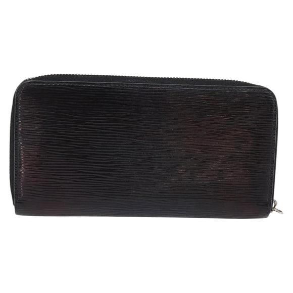 LOUIS VUITTON Epi Zippy Wallet Long Wallet Black M64838 LV Auth 201568A