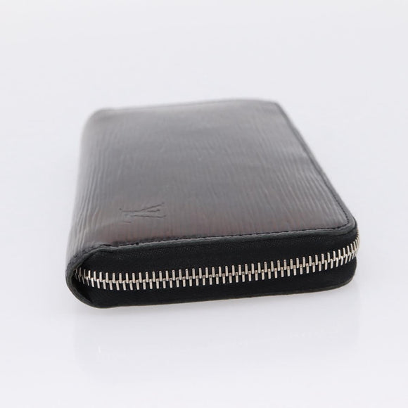 LOUIS VUITTON Epi Zippy Wallet Long Wallet Black M64838 LV Auth 201568A