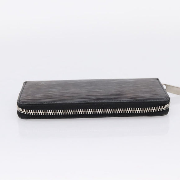 LOUIS VUITTON Epi Zippy Wallet Long Wallet Black M64838 LV Auth 201568A