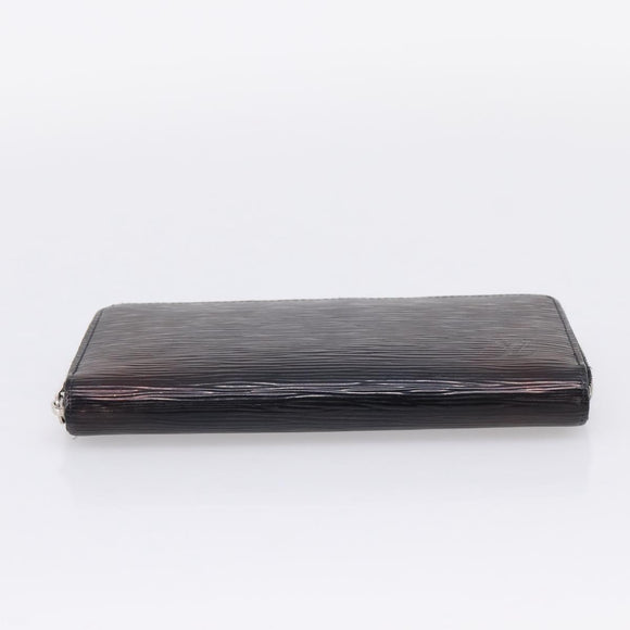 LOUIS VUITTON Epi Zippy Wallet Long Wallet Black M64838 LV Auth 201568A