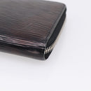 LOUIS VUITTON Epi Zippy Wallet Long Wallet Black M64838 LV Auth 201568A-7