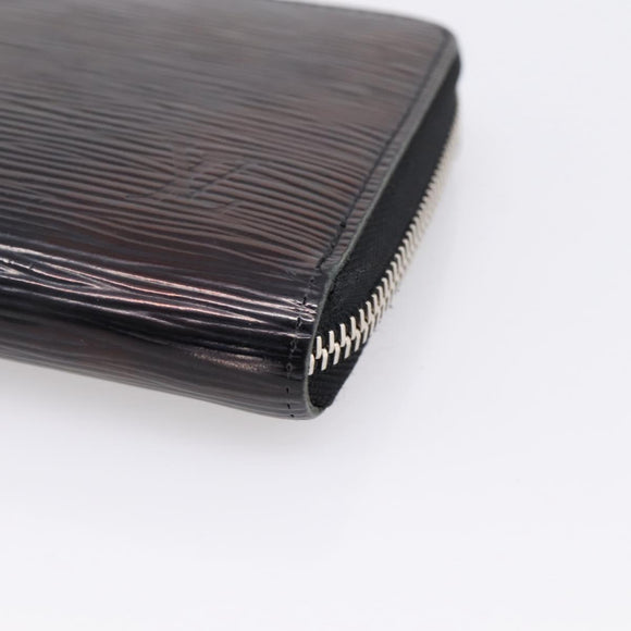 LOUIS VUITTON Epi Zippy Wallet Long Wallet Black M64838 LV Auth 201568A