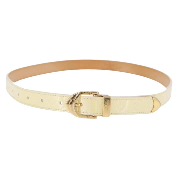 LOUIS VUITTON Monogram Vernis Belt 38.2"" 80/32 Perle RI1016 LV Auth 201570V