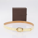 LOUIS VUITTON Monogram Vernis Belt 38.2"" 80/32 Perle RI1016 LV Auth 201570V-22
