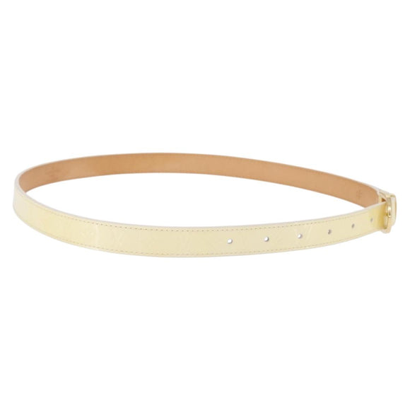 LOUIS VUITTON Monogram Vernis Belt 38.2"" 80/32 Perle RI1016 LV Auth 201570V