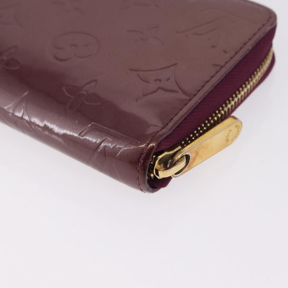 LOUIS VUITTON Monogram Vernis Zippy Wallet Wallet Viole M93575 LV Auth 201571A