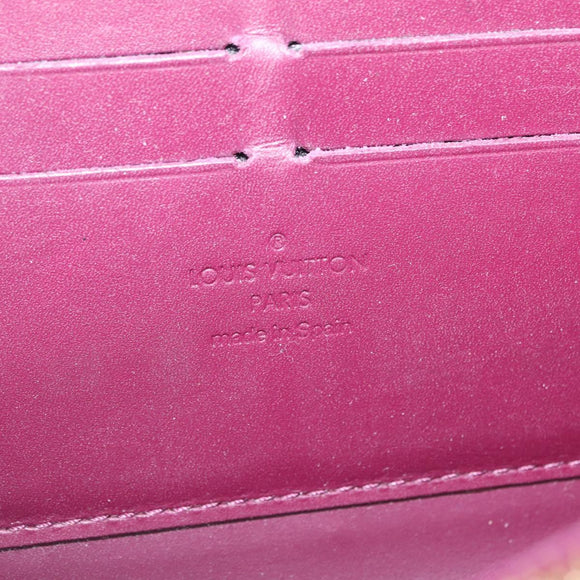 LOUIS VUITTON Monogram Vernis Zippy Wallet Wallet Viole M93575 LV Auth 201571A