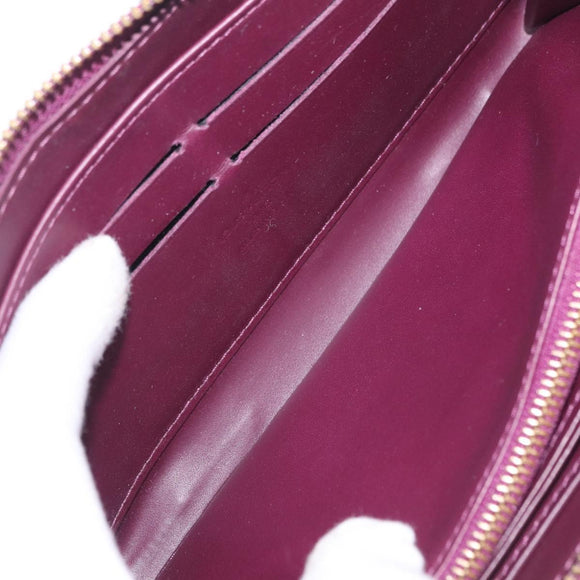 LOUIS VUITTON Monogram Vernis Zippy Wallet Wallet Viole M93575 LV Auth 201571A