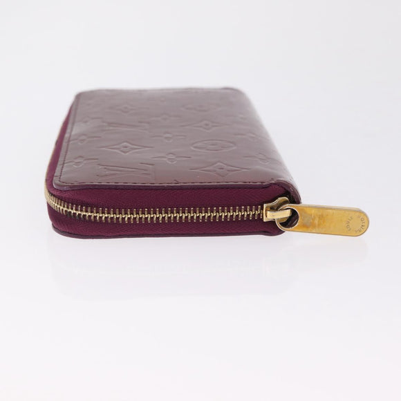 LOUIS VUITTON Monogram Vernis Zippy Wallet Wallet Viole M93575 LV Auth 201571A