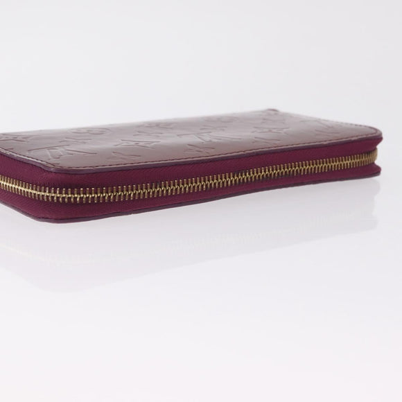 LOUIS VUITTON Monogram Vernis Zippy Wallet Wallet Viole M93575 LV Auth 201571A