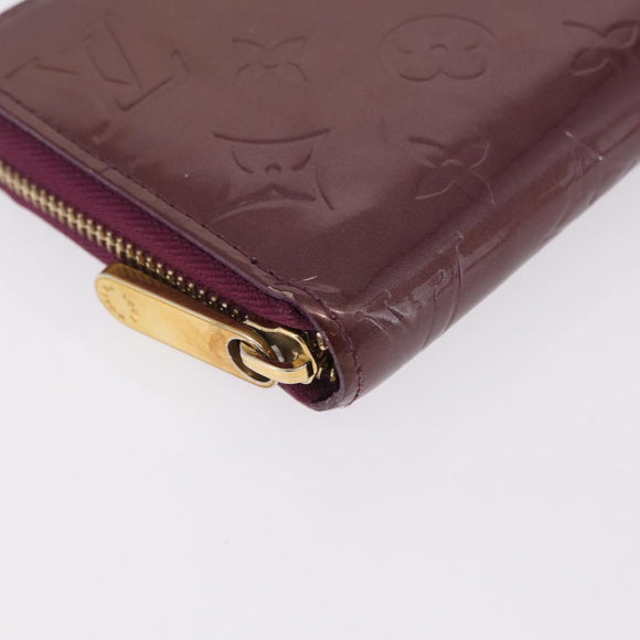 LOUIS VUITTON Monogram Vernis Zippy Wallet Wallet Viole M93575 LV Auth 201571A
