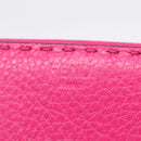 FENDI Selleria Peek A Boo Compact Wallet Leather Pink Gold Auth 201572A-18