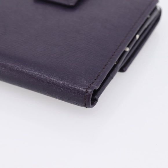 GUCCI Bifold Wallet Leather Navy Gold Beige 309704 Auth 201573V