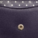 GUCCI Bifold Wallet Leather Navy Gold Beige 309704 Auth 201573V-15