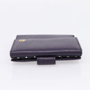 GUCCI Bifold Wallet Leather Navy Gold Beige 309704 Auth 201573V-6