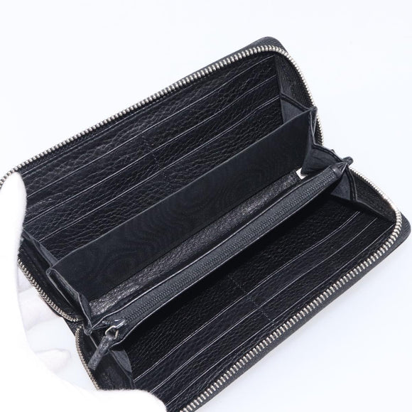 GUCCI Interlocking Web Sherry Line Wallet Leather Black 308796 Auth 201574V