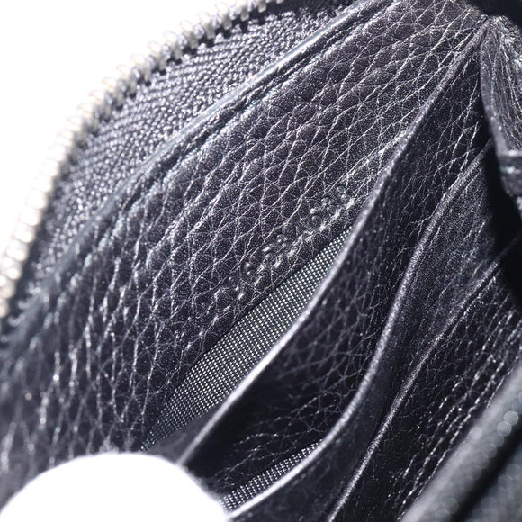 GUCCI Interlocking Web Sherry Line Wallet Leather Black 308796 Auth 201574V