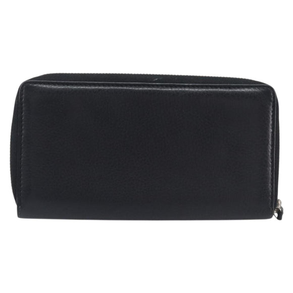 GUCCI Interlocking Web Sherry Line Wallet Leather Black 308796 Auth 201574V