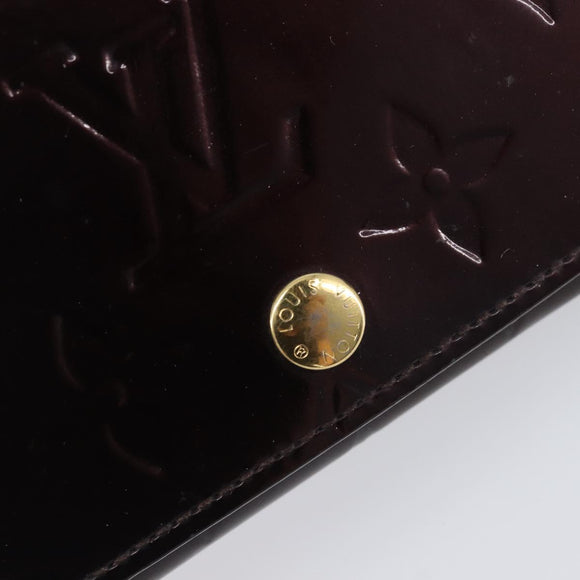 LOUIS VUITTON Vernis Anvelop Cult De Vuitto Case Amarante M91409 LV Auth 201583