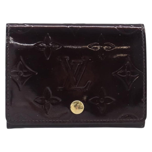 LOUIS VUITTON Vernis Anvelop Cult De Vuitto Case Amarante M91409 LV Auth 201583